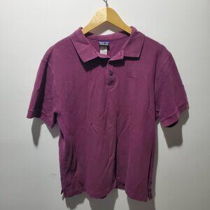 Patagonia mens Shirt Medium Organic cotton purple collard Short Sleeve